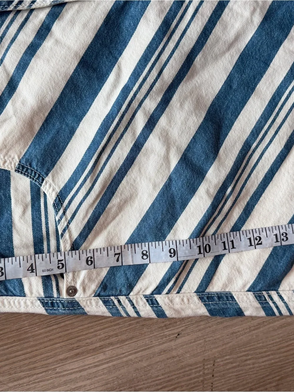 Universal Thread Blue and White Striped Mini Skirt